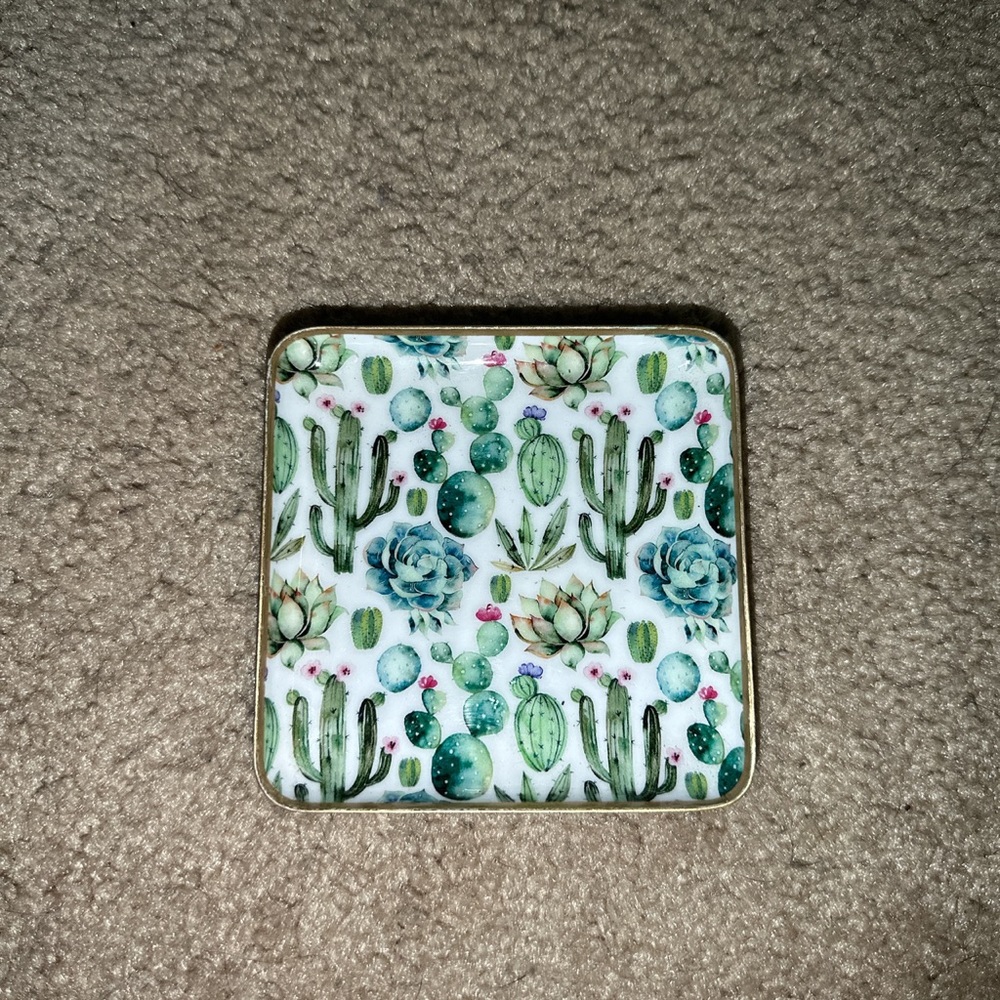 SOLD Succulent Cactus Decorative Tray